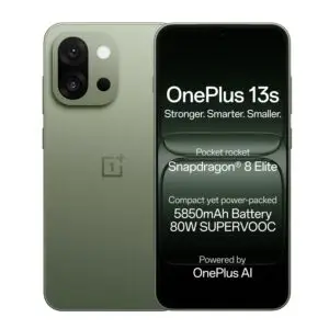 OnePlus 13s | Snapdragon® 8 Elite | Smarter with OnePlus AI | Lifetime Display Warranty | 12GB+256GB | Green Silk